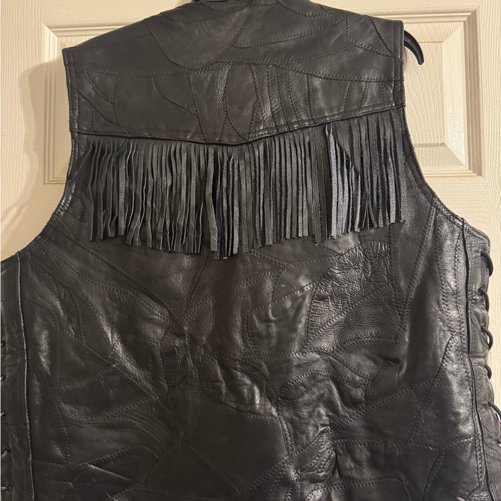Leather, Motorcycle vest worn twice